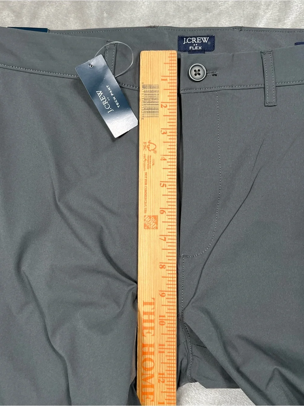 NWT J Crew Slim Tech Pants Mens 38x32 Gray Commuter Casual Wicking